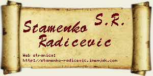 Stamenko Radičević vizit kartica